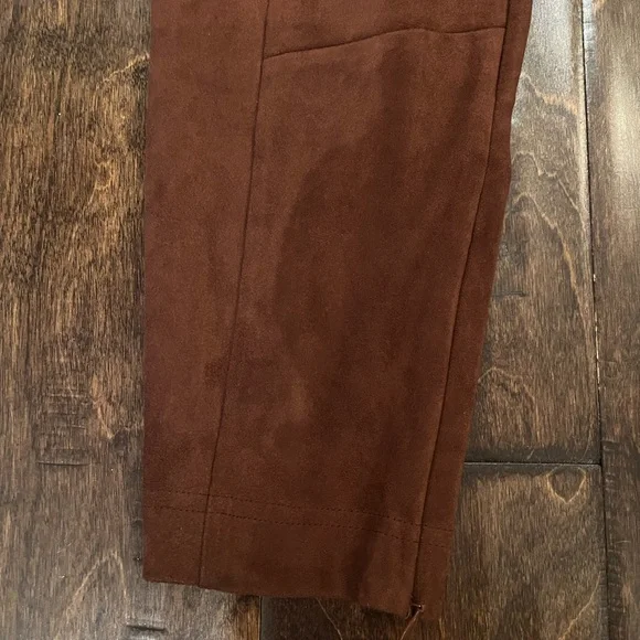 Sundance Luxe Dream Soft Faux Suede Leggings Pants Brown size 8 - Picture 7 of 9